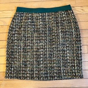 Kate Spade Green Tweed Pencil Skirt Size 10